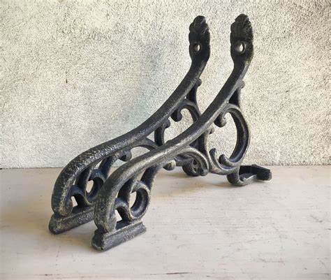 antique metal brackets|antique wrought iron shelf brackets.